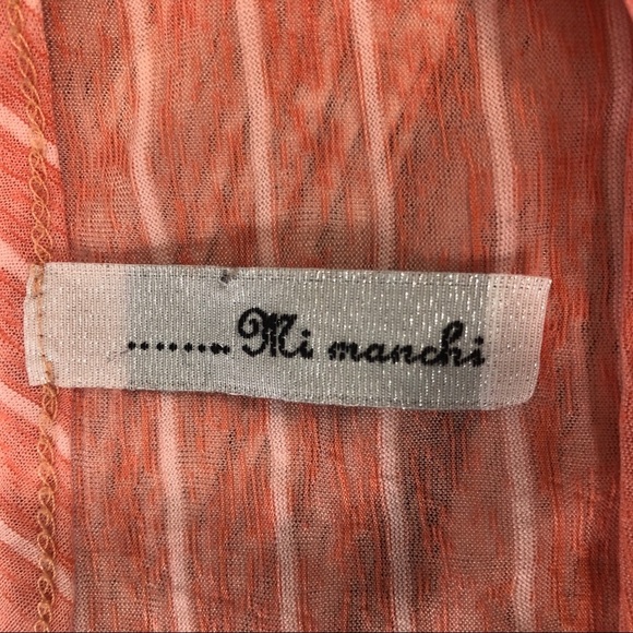 Mi Manchi Crop Bow Stripe Blouse Small - Picture 3 of 5